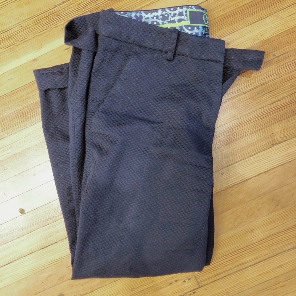 Navy C. Wonder work pants with button.